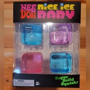 Needoh Nice Ice Baby Super Solid Squish - Blue, Purple & Pink Set Of 4